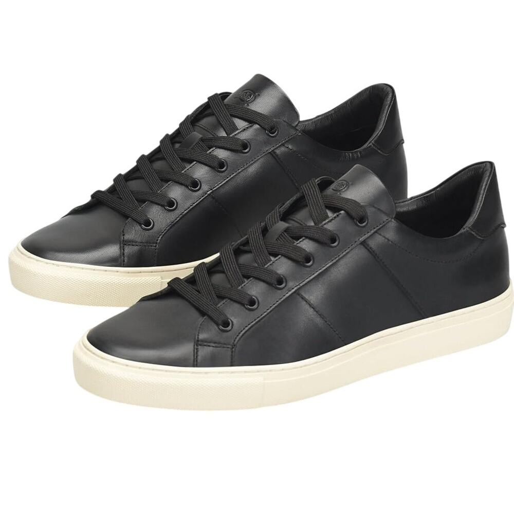 Born Mens Reserve Low Top Sneaker US 9.5 M EU 42.5 Black Leather Lace-Up NIB